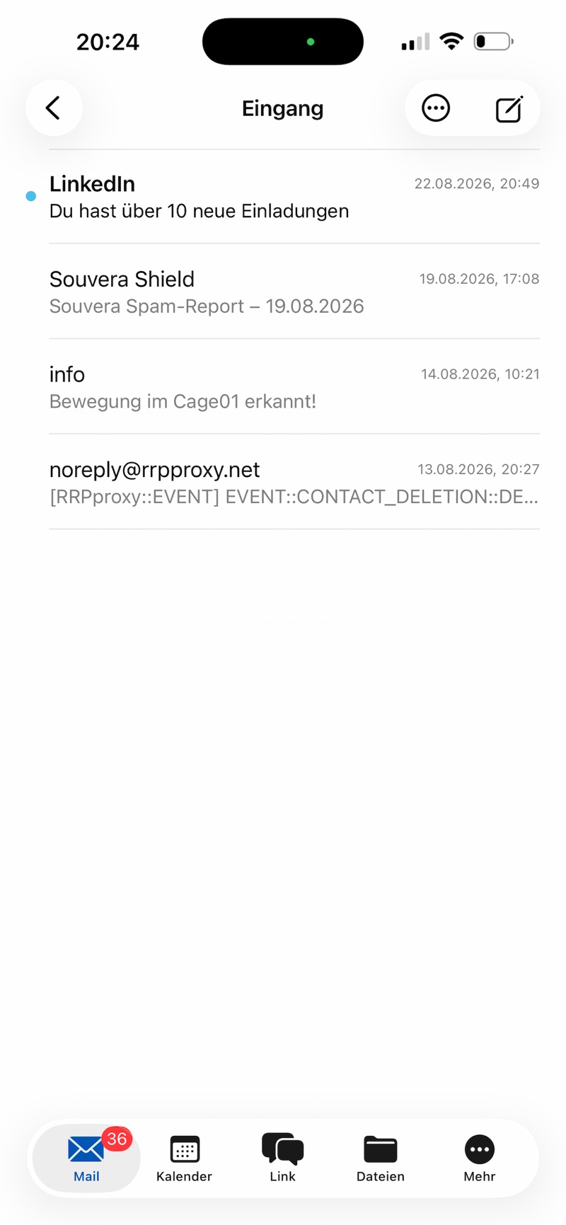Souvera Workspace App auf iOS (App Store Screenshot)