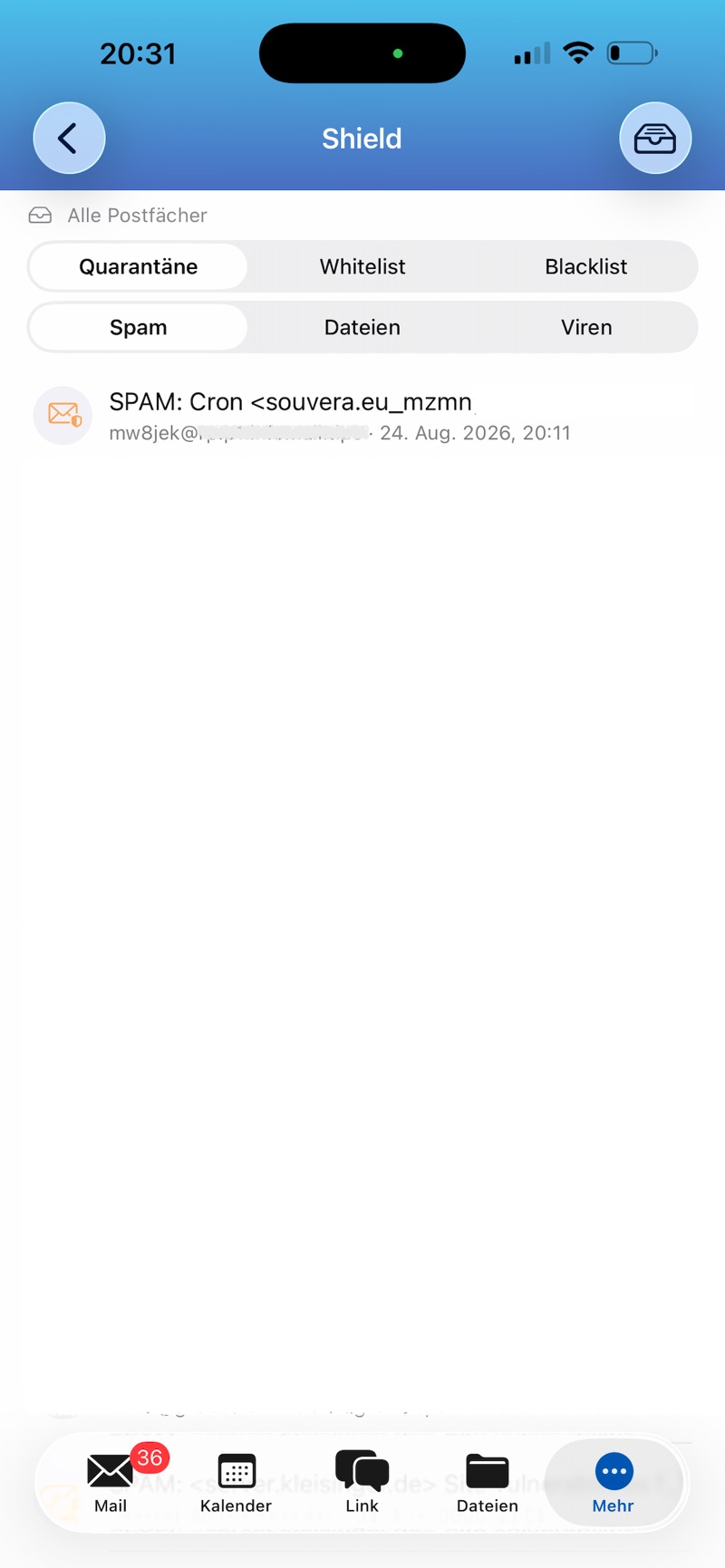 Souvera Workspace App auf iOS (App Store Screenshot)